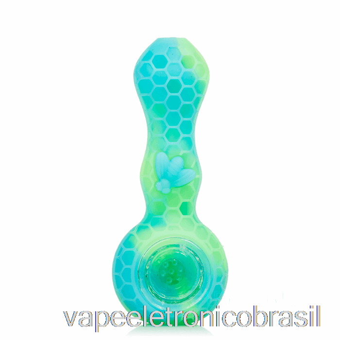 Vape Eletrônico Stratus Bee Colher De Silicone Aqua Brilho (uv Azul / Uv Verde)